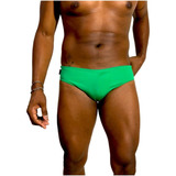 Sunga Diandrher Slim Adulto Verde Bandeira 6cm Lateral