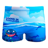 Sunga E Touca Para Praia Natação Verão Infantil Com Estampas