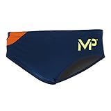 Sunga Lateral Fina Slip 8 Cm Mp Training Splice Marinho Laranja 26Us Phelps