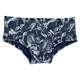 Sunga Mash Infantil Estampada Folhagem Dry Fast Kids Verão Menino Azul Marinho M