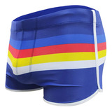 Sunga Shorts Azul Com Listras - Modelo Rio Pride Boxer