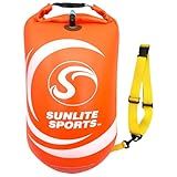 Sunlite Sports Boia De Natação 2 Em 1 E Bolsa Seca Com Compartimento De Armazenamento Altamente Visível à Prova D água Treinamento De Flutuação Marítima Para Natação Em águas Abertas Para Nadadores Triatletas Dispositivo De Flutuação