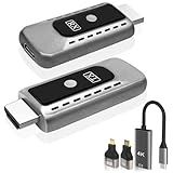 SUNMEG Transmissor E Receptor HDMI Sem Fio Com Adaptador 4K- Plug - Play- Kit Extensor HDMI Sem Fio 2-4G-5G- Portátil Para Transmissão De Vídeo E áudio Para Monitorar De Laptop-PC-projetor