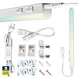 Sunperian Kit De Luz LED Sob Gabinete Fita De Luz LED De 30 Cm Conectável 3 Opções De Cores 3000K 4000K 5000K Descasque E Cole Ou Suporte Montado 5W 500 Lúmens Interruptor Liga Desliga Classificação úmida