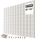 SUNQEBO Quadro De Cortiça Grande Para Parede Quadro De Avisos De Feltro Azulejos Quadrados Painéis De Parede 122 X 91 Cm Quadros De Cortiça Resistentes Para Escritório Placa De Pinos Placa De