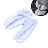SUNTRADE Meias Japonesas Tabi Com Dois Dedos Em V E à Prova De Deslizamento Quimono Anime Cosplay Brancas Branco XL 8 5 9 5 
