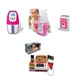 Super Brinquedos Kit Infantil Com 1 Caixa Registradora - 1 Air Fryer - 1 Fogão Gourmet - 1 Máquina De Lavar