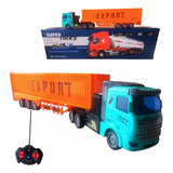 Super Caminhao Recarregavel Controle Remoto Truck Conteiner Cor Colorido Personagem Caminhão Controle Remoto