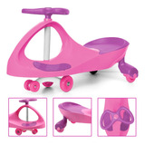 Super Car Carrinho Gira Volante Cor Rosa Ginga Infantil