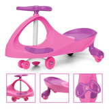 Super Car Rosa Carrinho Gira Ginga Até 100kg Unitoys