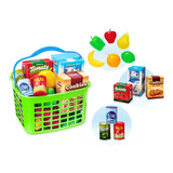 Super Feirinha Infantil De Brinquedo Cestinha C 13 Peças