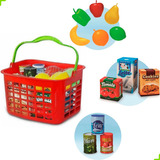 Super Feirinha Infantil De Brinquedo Cestinha C 13 Peças