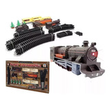 Super Ferrorama Locomotiva Com Luz E Som 7 Metros De Trilhos