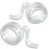 Super Fita Magica Kit Com 2 Rolos - Super Fita Nano Adesiva Dupla Face Transparente E Lavável 3M Transparente Colante