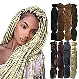 Super Jumbo Ser Mulher Cabelo Para Trança Box Braids Pacote 399 Gramas Cor 613 Loiro Claríssimo