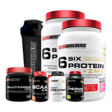 Super Kit 2x Whey 900g Bcaa Creatina Glutamina Termo Coq