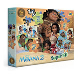Super Kit 3em1 Com Quebra Cabeça Jogo Da Memória E Dominó Moana 2 148 Peças Toyster