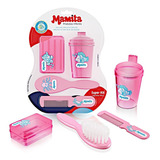 Super Kit Banho Bebê Copo Pente Escova Saboneteira