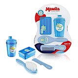 Super Kit Banho Bebê Copo Pente Escova Saboneteira