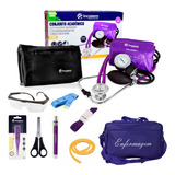 Super Kit Para Enfermagem Roxo Com