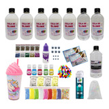 Super Kit Para Fazer Slime Massinha Pula E Molda Jelly Cube