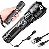 Super Lanterna Tática T9 Militar LED De Alta Intensidade Zoom Ajustável USB Recarregável Para Caça Pesca E Segurança Luz Verde MALETRY