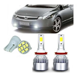 Super Led Honda Civic 2007 2011 Farol Milha 6000k brinde