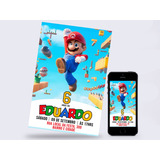 Super Mario Bros convite Digital