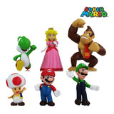 Super Mario Kit 6 Bonecos Coleção