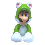 Super Mario Mini Boneco Colecionável Luigi Felino - Candide