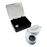 Super Mini Lupa Zoom 40x25mm Led Triplo Articulada Joalheiro