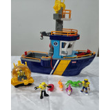 Super Navio Aventura Imaginext Submarino E Figs De Ação