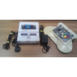 Super Nintendo Com Controle Arcade