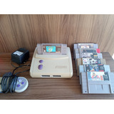 Super Nintendo Com Super Mario World Original E 6 Jogos