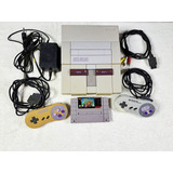 Super Nintendo Fat Americano Super Mario Kart Funcionando 100 Faço 615 Snes Com 2 Controles 
