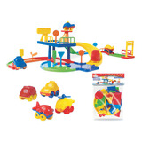 Super Pista Baby Carrinho Brinquedo Corrida Infantil Cor Amarelo Escuro