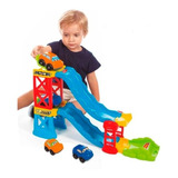 Super Pista Com 2 Carrinhos Ramp Racer 28 Peças Maral