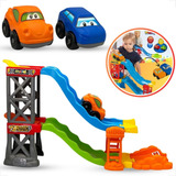 Super Pista Infantil 2 Carrinhos Corrida Ramp Racer 28 Peças