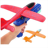 Super Pistola Lança Avião Planador Com Luz Led Divertido