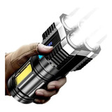 Super Poderosa Lanterna Usb Recarregável C Power Light 4 Led Cor Da Lanterna Preto Cor Da Luz Branco