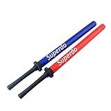 Superdo Espuma Espada Espada Pratique Espadas Sparring Training Stick (pacote Duplo), Red-blue, 35 1/4