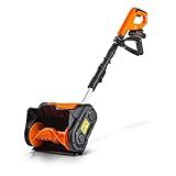 SuperHandy Pá De Neve Sem Fio  Soprador De Neve Elétrico De 20 V E 2 Ah   Leve  Caminho De Limpeza De 10  X 5   Distância De Lançamento De 25 Pés  Capacidade De Neve De 300 Lbs Min  2025 