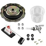 Supermotorparts Gerador Universal De 5 Galões 7 Galões Válvula De Tanque De Combustível A Gás Motor Com Tampa Cromada
