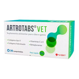 Suplemento Alimentar Artrotabs Vet Para Cães E Gatos 30 Comp