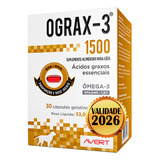 Suplemento Cães Gatos Avert Omega 3 Ograx 3 1500 30 Cápsulas
