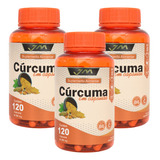 Suplemento Em Capsulas Curcuma Original 360 Capsulas 3 Potes Sem Sabor Jmsuplementos