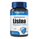 Suplemento Em Cápsulas De Lisina Vitamina C Zinco Fitoprime Pote 60 Cápsulas