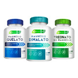 Suplemento Em Cápsulas Mix Magnesio Quelato Dimalato Treonato 360cps 500mg Ecomev