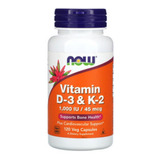 Suplemento Em Cápsulas Now Foods Vitamin D 3 K 2 Vitaminas Em Pote 120 Un