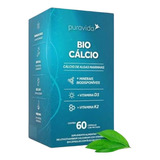 Suplemento Em Cápsulas Pura Vida Premium Bio Cálcio Minerais vitaminas Em Frasco De 120g 60 Un